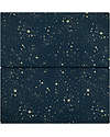 Nobodinoz Materasso Pieghevole  Bebop - Gold Stella/Night Blue - 100x100x4 cm - Cotone Bio Tappeti Gioco Imbottiti