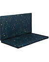 Nobodinoz Materasso Pieghevole  Bebop - Gold Stella/Night Blue - 100x100x4 cm - Cotone Bio Tappeti Gioco Imbottiti