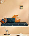 Nobodinoz Materasso Pieghevole  Bebop - Gold Stella/Night Blue - 100x100x4 cm - Cotone Bio Tappeti Gioco Imbottiti