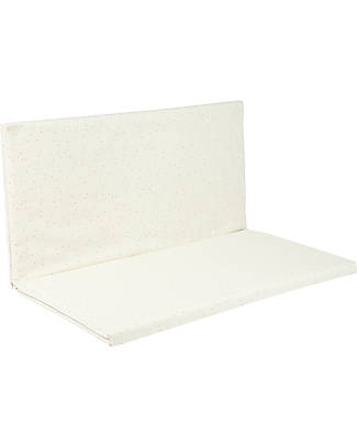 Nobodinoz Materasso Pieghevole Bebop - Honey Sweet Dots - 100x100x4 cm - Cotone Bio Tappeti Gioco Imbottiti