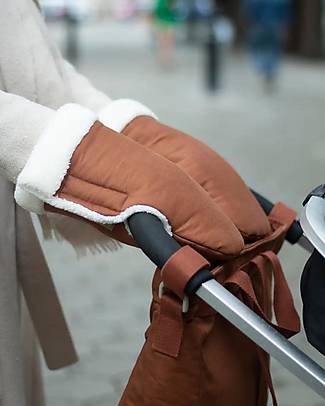 Nobodinoz Muffole da Passeggino Impermeabili - Clay Brown - Cotone Bio Oeko-Tex Guanti