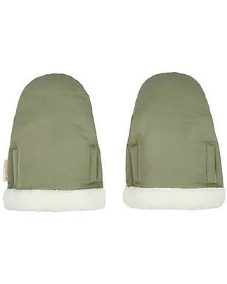 Nobodinoz Muffole da Passeggino Impermeabili - Olive Green - Cotone Bio Oeko-Tex Guanti