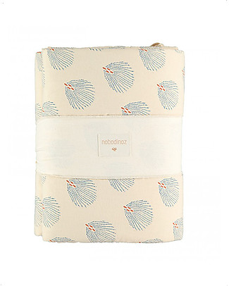 Nobodinoz Paracolpi per Lettino - Blu Gatsby / Crema - Cotone bio Paracolpi