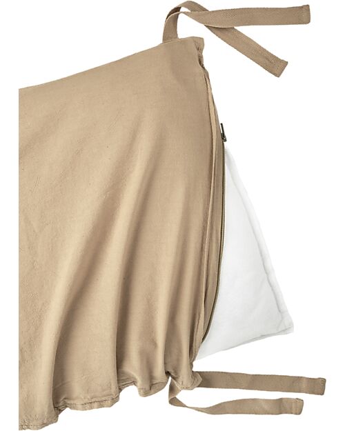 Nobodinoz Paracolpi per Lettino con Zip Wabi Sabi - Sesame - Cotone Bio - 210x38 cm Paracolpi