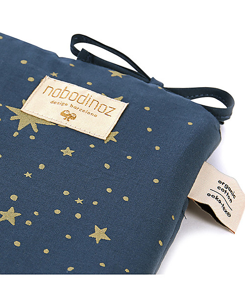 Nobodinoz Paracolpi per Lettino, Gold Stella/Blu - Cotone bio Paracolpi