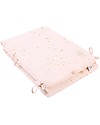 Nobodinoz Paracolpi per Lettino, Gold Stella/Rosa - Cotone bio Paracolpi
