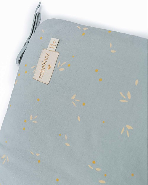 Nobodinoz Paracolpi per Lettino - Willow Soft Blu - Cotone Bio Paracolpi