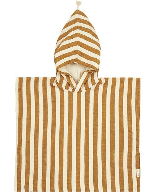 Nobodinoz Poncho da Bagno Portofino - Honey Stripes Waffle - Cotone Bio
 Accappatoi e Asciugamani