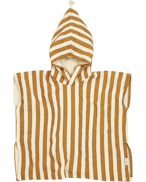 Nobodinoz Poncho da Bagno Portofino - Honey Stripes Waffle - Cotone Bio
 Accappatoi e Asciugamani