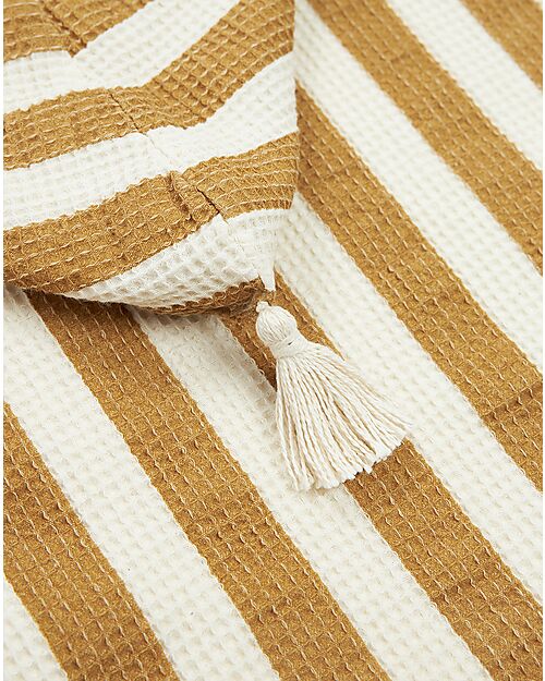 Nobodinoz Poncho da Bagno Portofino - Honey Stripes Waffle - Cotone Bio
 Accappatoi e Asciugamani