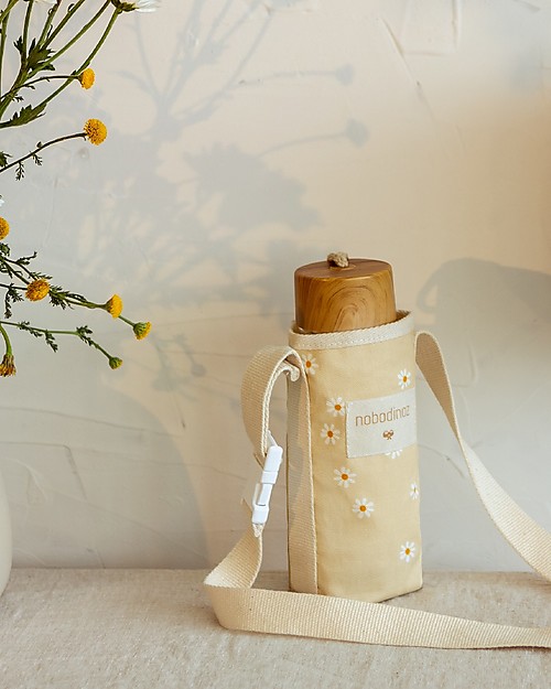 Nobodinoz Portaborraccia Sunshine - Margherite - Cotone bio Borracce Termiche