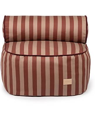 Nobodinoz Pouf Majestic - Marsala Taupe - 50x50x25cm - Cotone Bio Pouf