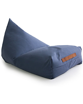 Nobodinoz Pouf Oasis, Blu - Cotone bio Cuscini Arredo