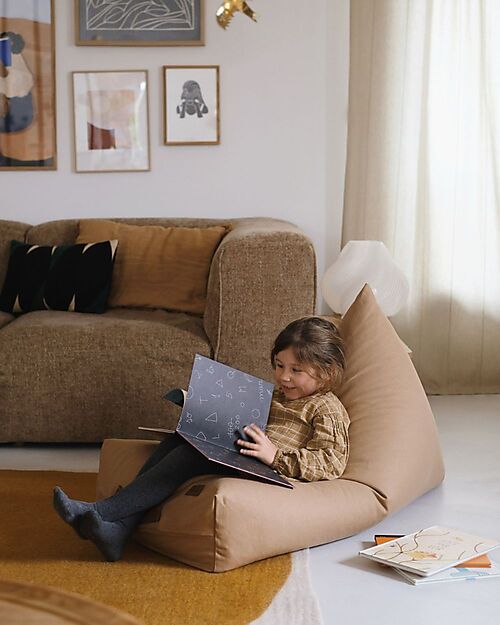 Nobodinoz Pouf Oasis - Fawn - 100% Cotone Oeko Tek Pouf