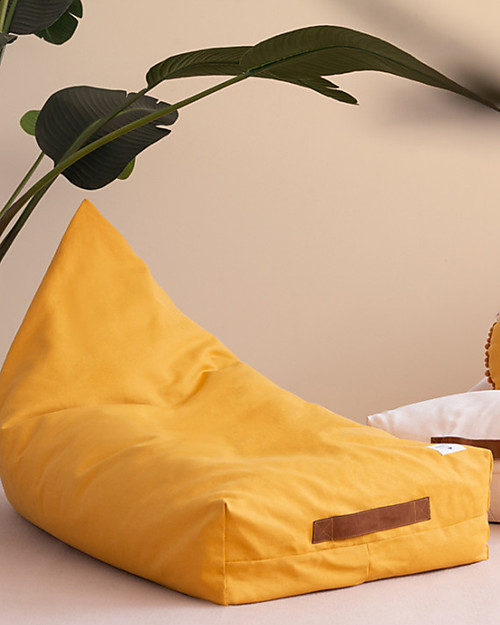 Nobodinoz Pouf Oasis, Giallo - Cotone bio Pouf