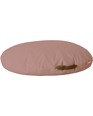 Nobodinoz Pouf rotondo Sahara, Rosa Dolce Vita - Cotone bio Cuscini Arredo
