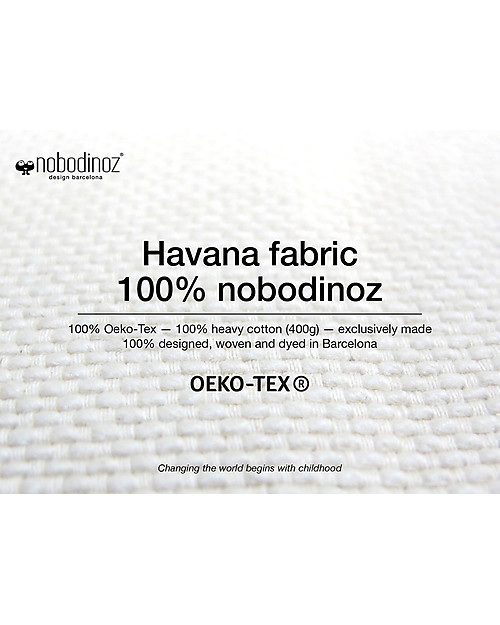 Nobodinoz Pouf rotondo Sahara, Verde - Cotone bio Pouf