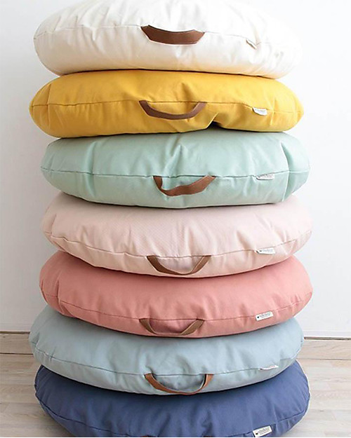 Nobodinoz Pouf rotondo Sahara, Verde - Cotone bio Pouf