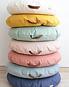 Nobodinoz Pouf rotondo Sahara, Verde - Cotone bio Pouf