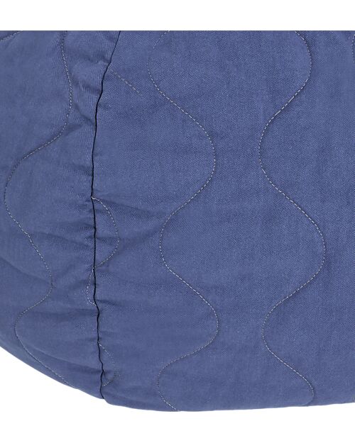 Nobodinoz Pouf Trapuntato Landscape - Cobalt - Diametro 65 x 35 cm Pouf