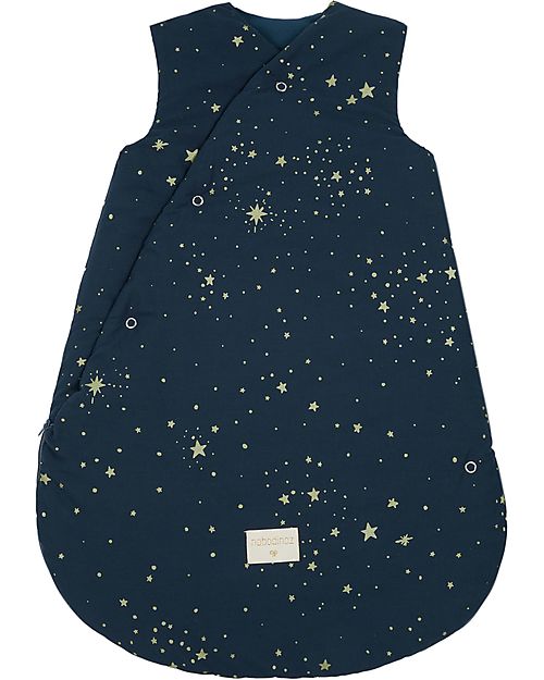 Nobodinoz Sacco Nanna Invernale 0-6Mesi - TOG 3.5 - Gold Stella Night Blue - Cotone Bio Oeko-Tex Sacchi Nanna