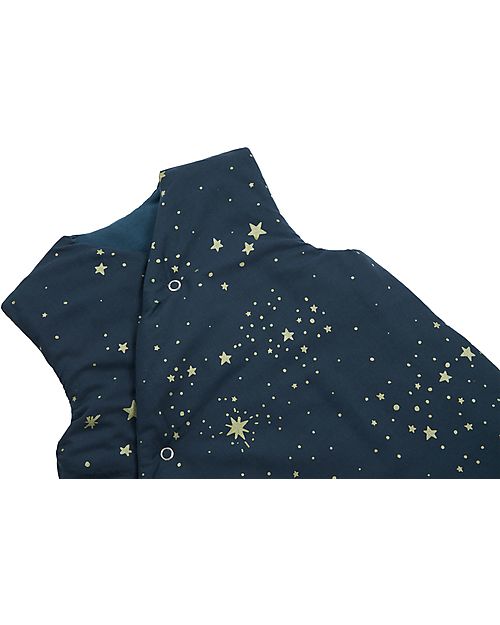 Nobodinoz Sacco Nanna Invernale 0-6Mesi - TOG 3.5 - Gold Stella Night Blue - Cotone Bio Oeko-Tex Sacchi Nanna