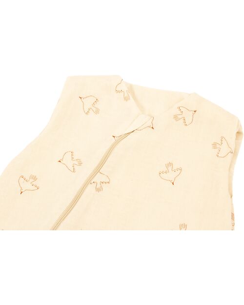 Nobodinoz Sacco Nanna Sweety Light 0-6 Mesi - TOG 1 - Brown Hoshi Birds - Cotone Organico Sacchi Nanna