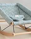 Nobodinoz Sdraietta Growing Green in Legno di Faggio + Cover - Bianco Gatsby/Verde Cotone Bio  Sdraiette_