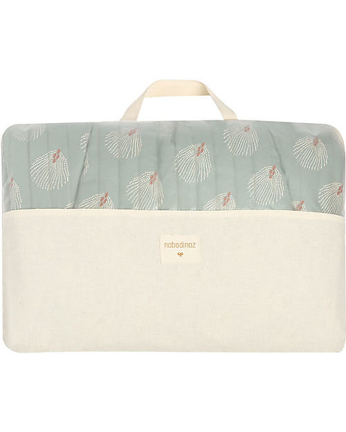 Nobodinoz Sdraietta Growing Green in Legno di Faggio + Cover - Bianco Gatsby/Verde Cotone Bio  Sdraiette_