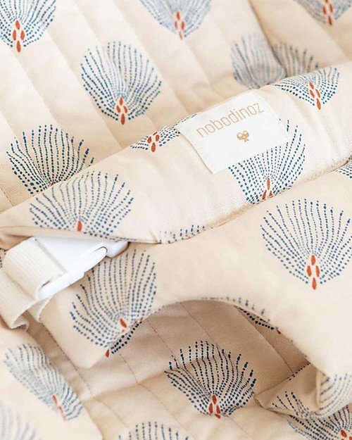 Nobodinoz Sdraietta Growing Green in  Legno di Faggio + Cover - Blu Gatsby/Crema Cotone Bio Sdraiette_