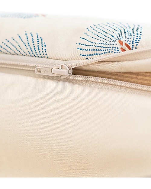 Nobodinoz Sdraietta Growing Green in  Legno di Faggio + Cover - Blu Gatsby/Crema Cotone Bio Sdraiette_