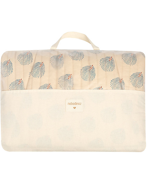 Nobodinoz Sdraietta Growing Green in  Legno di Faggio + Cover - Blu Gatsby/Crema Cotone Bio Sdraiette_