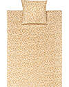 Nobodinoz Set Copripiumino in Mussola Wabi-Sabi - Golden Brown Sakura - 100x140 cm - Cotone Bio Set Copripiumino