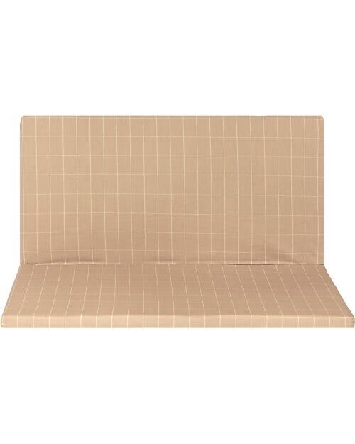 Nobodinoz Tappeto Gioco Ecologico - Taupe Grid - Pieghevole - 100x100 cm Tappeti Gioco Imbottiti
