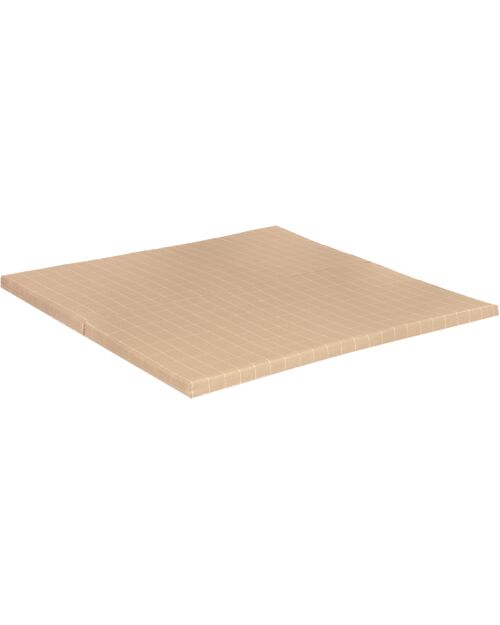 Nobodinoz Tappeto Gioco Ecologico - Taupe Grid - Pieghevole - 100x100 cm Tappeti Gioco Imbottiti