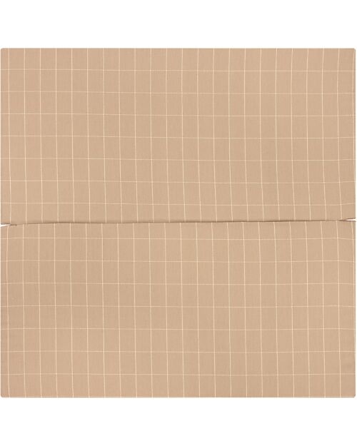 Nobodinoz Tappeto Gioco Ecologico - Taupe Grid - Pieghevole - 100x100 cm Tappeti Gioco Imbottiti