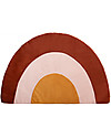 Nobodinoz Tappeto Gioco in Velluto - Arcobaleno Marrone - 105x70 Cuscini Arredo