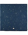 Nobodinoz Tappeto Gioco Quadrato Colorado, Gold Stella/Blu - 100x100 cm - Cotone bio Tappeti Gioco Imbottiti