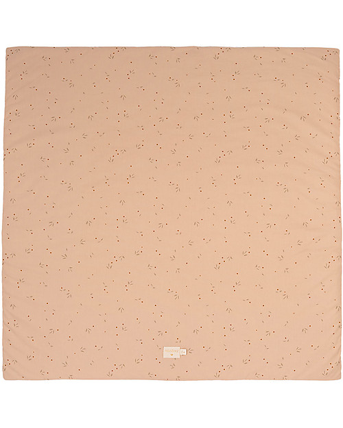 Nobodinoz Tappeto Gioco Quadrato Colorado - Willow Dune -100x100 cm - Cotone Bio Tappeti Gioco Imbottiti
