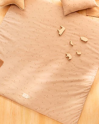Nobodinoz Tappeto Gioco Quadrato Colorado - Willow Dune -100x100 cm - Cotone Bio Tappeti Gioco