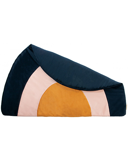 Nobodinoz Tappeto Giocoin Velluto - Arcobaleno Blu Notte - 105x70 cm Cuscini Arredo