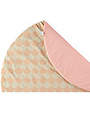 Nobodinoz Tappeto Rotondo Apache Small, Diamanti Rosa - 105 cm - Cotone bio Tappeti Arredo