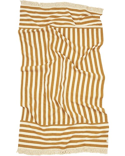 Nobodinoz Telo Asciugamano Mare Portofino - Honey Stripes Waffle - Cotone Bio
 Accappatoi e Asciugamani