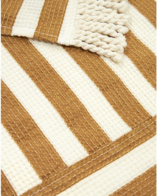 Nobodinoz Telo Asciugamano Mare Portofino - Honey Stripes Waffle - Cotone Bio
 Accappatoi e Asciugamani