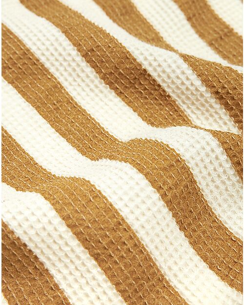 Nobodinoz Telo Asciugamano Mare Portofino - Honey Stripes Waffle - Cotone Bio
 Accappatoi e Asciugamani