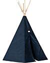 Nobodinoz Tenda Arizona - Blu Notte e Argento - 128x158 cm - Eco-Velluto Tende Gioco