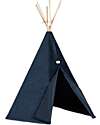 Nobodinoz Tenda Arizona - Blu Notte e Argento - 128x158 cm - Eco-Velluto Tende Gioco