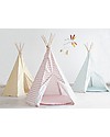 Nobodinoz Tenda Tipi Arizona, Diamanti Rosa - Cotone bio e legno di pino Tende Gioco