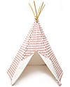 Nobodinoz Tenda Tipi Arizona, Diamanti Rosa - Cotone bio e legno di pino Tende Gioco