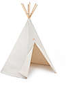 Nobodinoz Tenda Tipi Arizona - Righe Blu/Natural - Cotone bio e legno di pino Tende Gioco